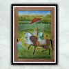 Sikh on Horse Punjab Style Miniature Painting
