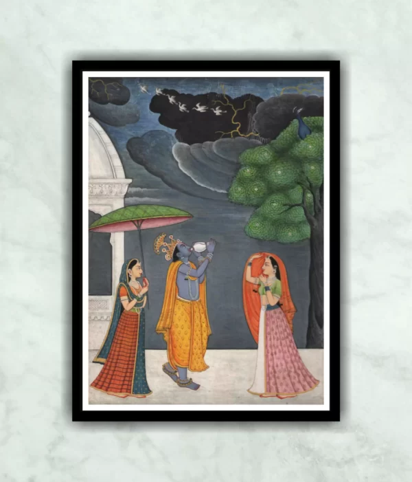 Radha Krishna Kangra Shaili Miniature Painting