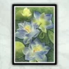 Blue Lotus Realistic Miniature Painting