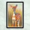 Spotted Deer Pastel Color Painting