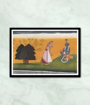 Radha Krishna Basholi Style painting