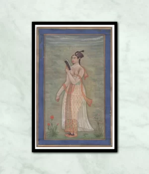 Persian Mughal Lady Miniature Painting
