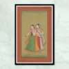 Mughal Lady Pair Miniature Painting