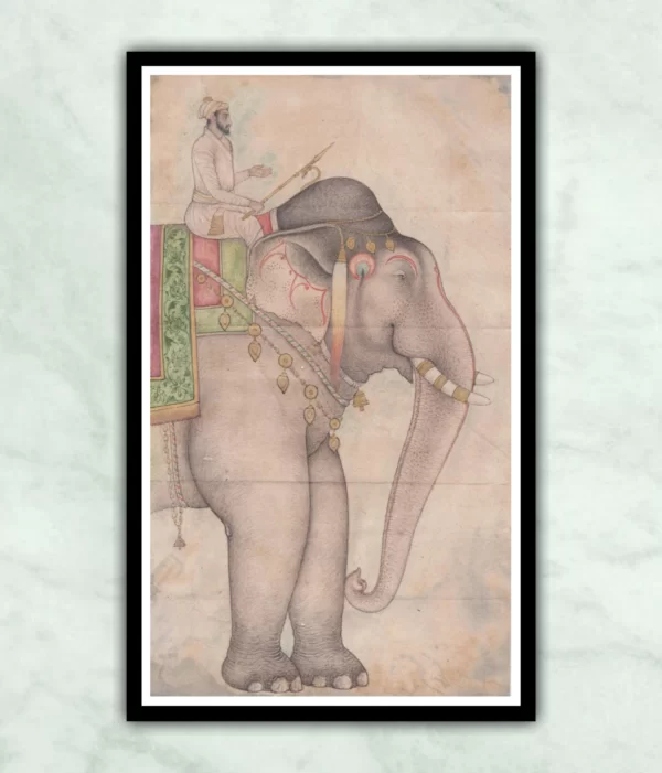 Mughal Elephant Miniature Painting