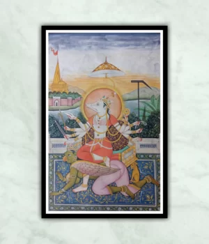 The Goddess Varahi Seated On Garuda Miniature Painting