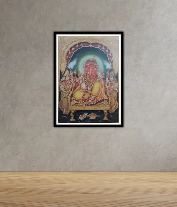 Lord Ganesha Emboss Painting