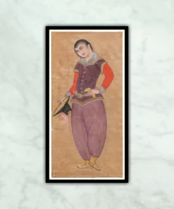 Prussian Lady Mughal Style Painting