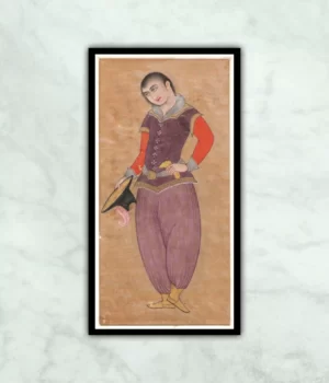 Prussian Lady Mughal Style Painting