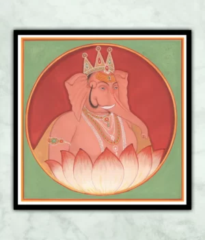 Lord Ganesha Rajasthani Style Painting