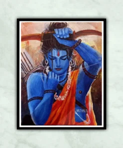 Shri Ram Painting - Handmade Oil Painting on Canvas - Artwale