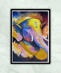 Ganesh Ji Handmade Oil Painting - Artwale