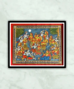 Rass Lila Phad Painting-Indian Miniature Art